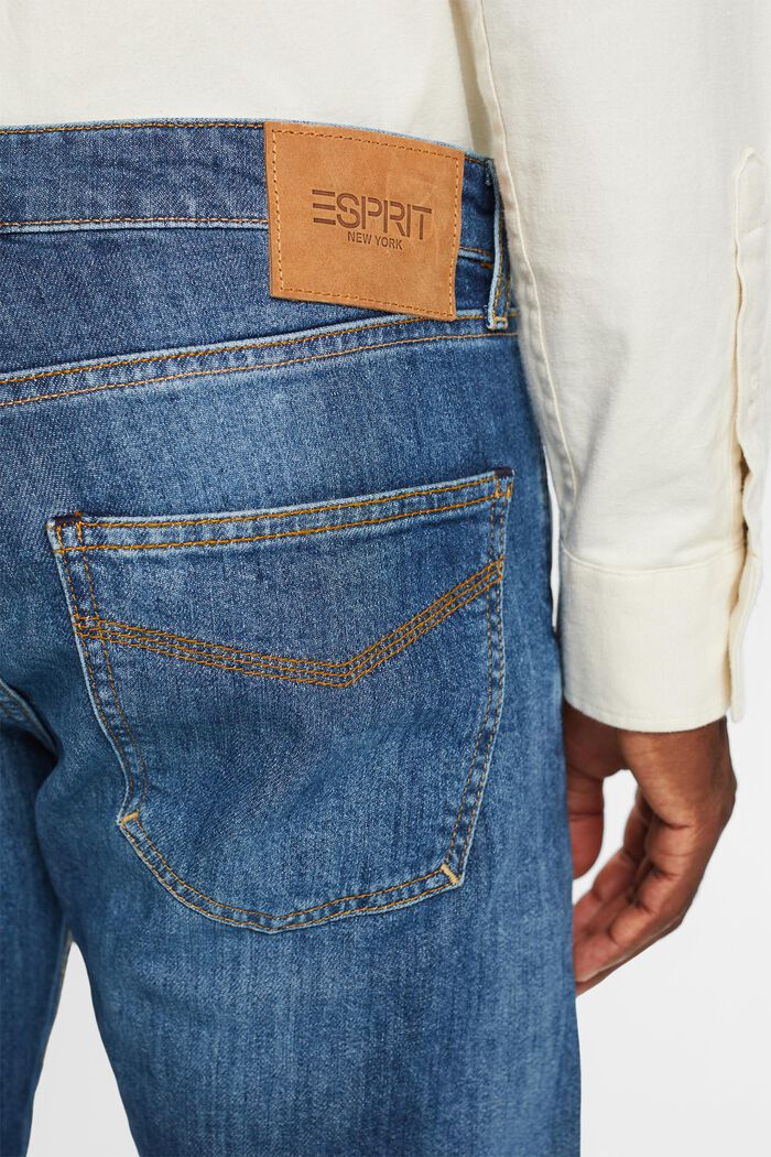 Slim jeans med mellemhøj talje, BLUE MEDIUM WASHED, detail image number 5