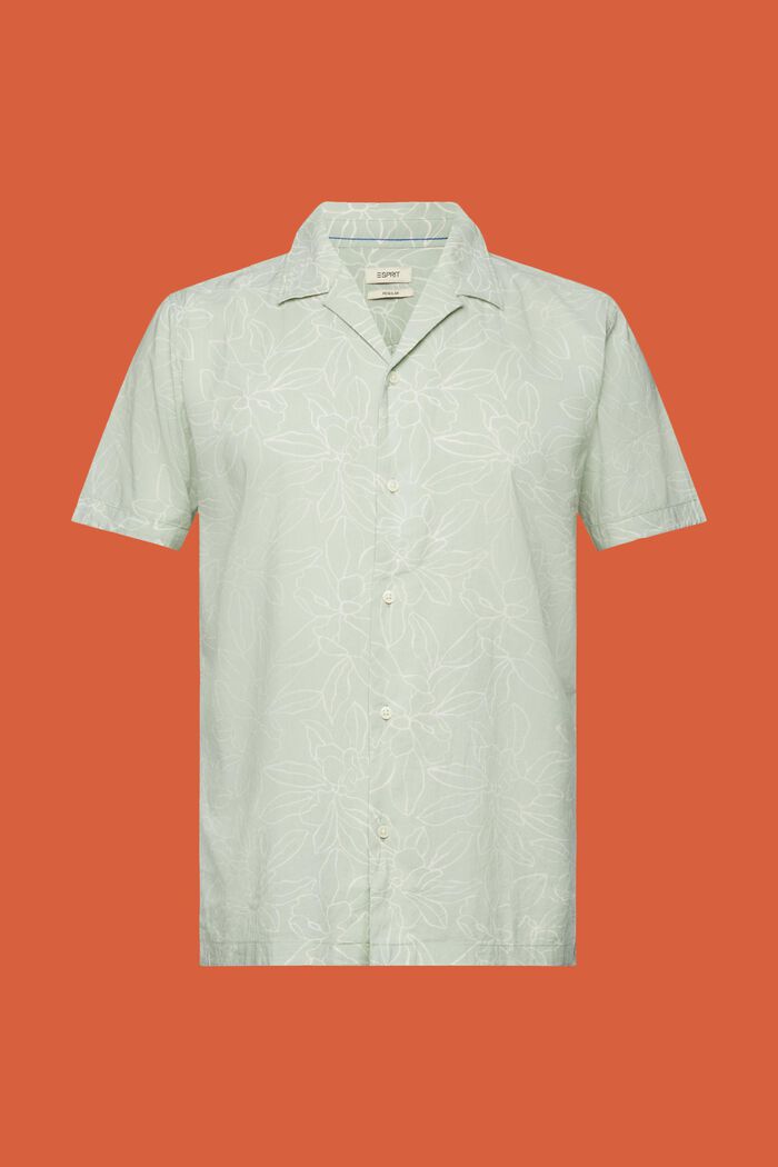 Mønstret skjorte med korte ærmer, PASTEL GREEN, detail image number 5
