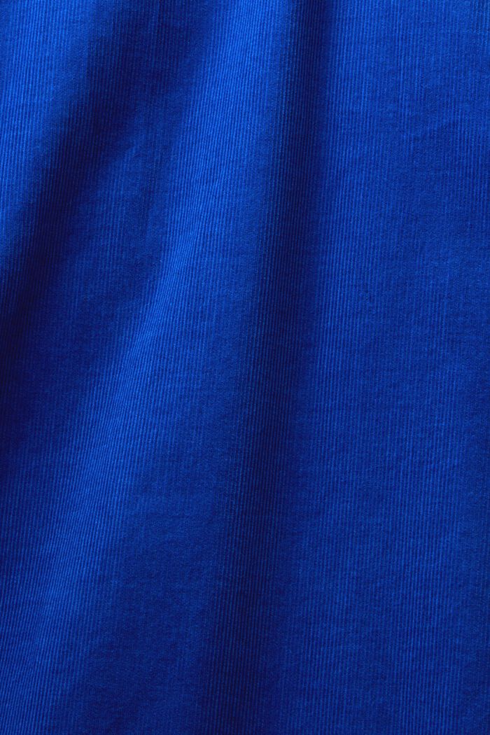 Fløjlsskjorte i 100% bomuld, BRIGHT BLUE, detail image number 5
