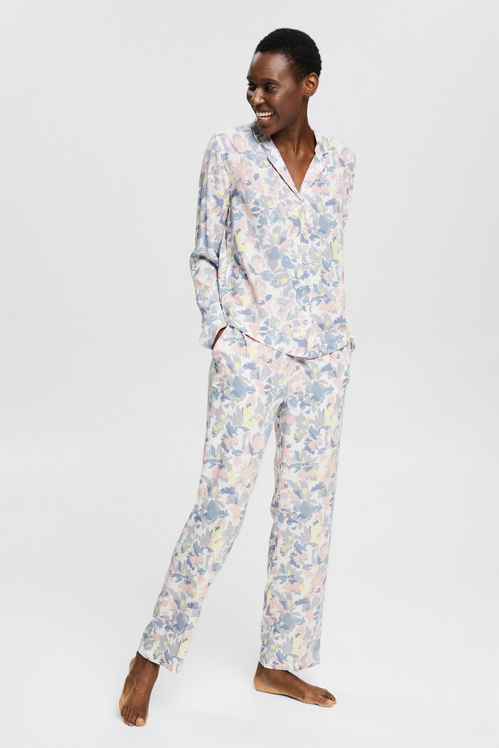 Pyjamas med blomstret mønster, LENZING™ ECOVERO™