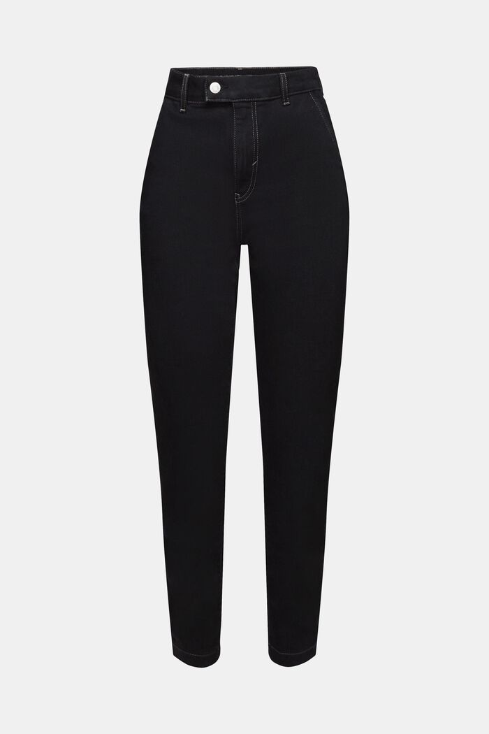 Slim-jeans med høj talje, BLACK RINSE, detail image number 7