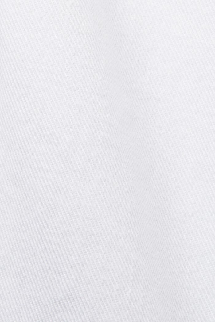 Stumpede stretchjeans med slidser forneden, WHITE, detail image number 6
