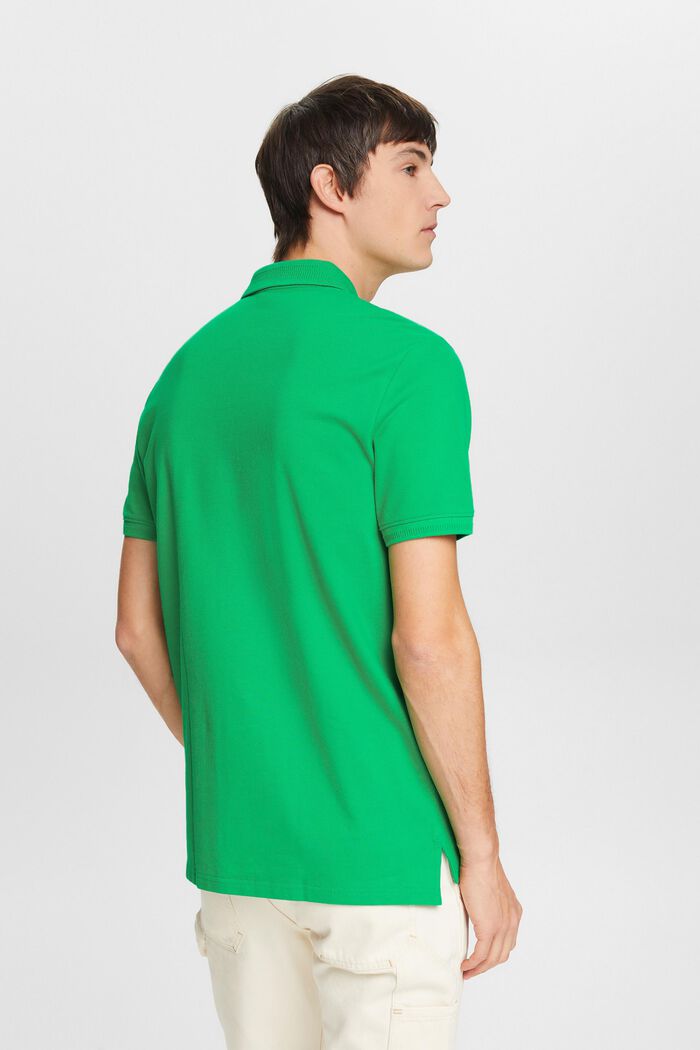 Poloskjorte i pimabomuldspique, GREEN, detail image number 3