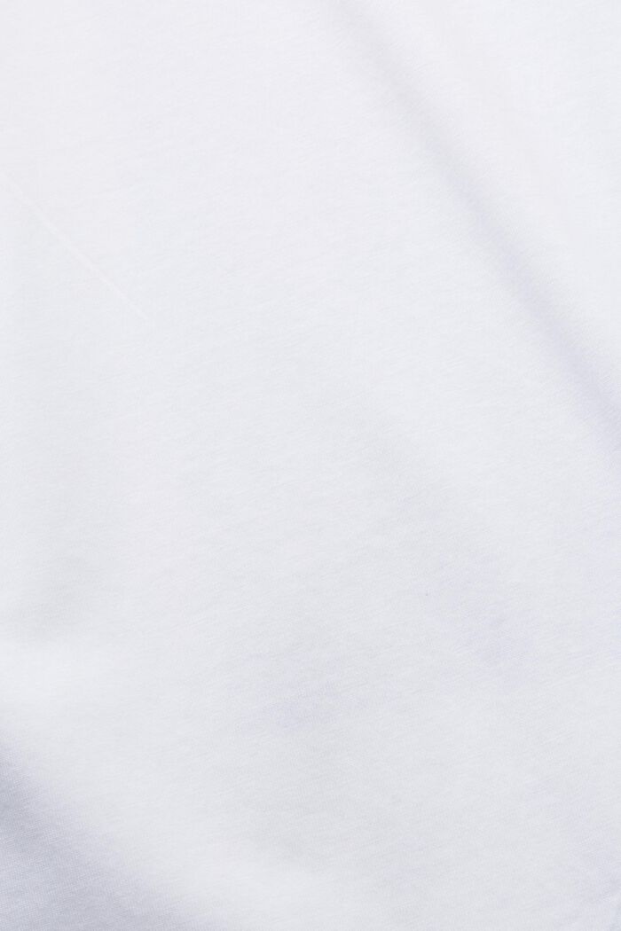 Jersey-T-shirt med print på ryggen, 100 % bomuld, WHITE, detail image number 6