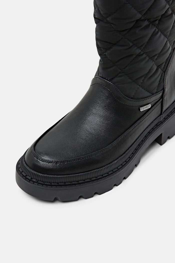 Polstrede støvler i imiteret læder, BLACK, detail image number 3
