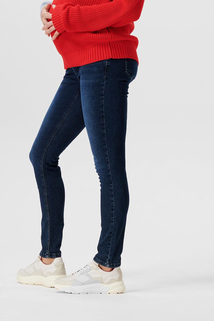 Skinny fit-jeans med høj støttelinning, NEW DARKWASH, detail image number 3