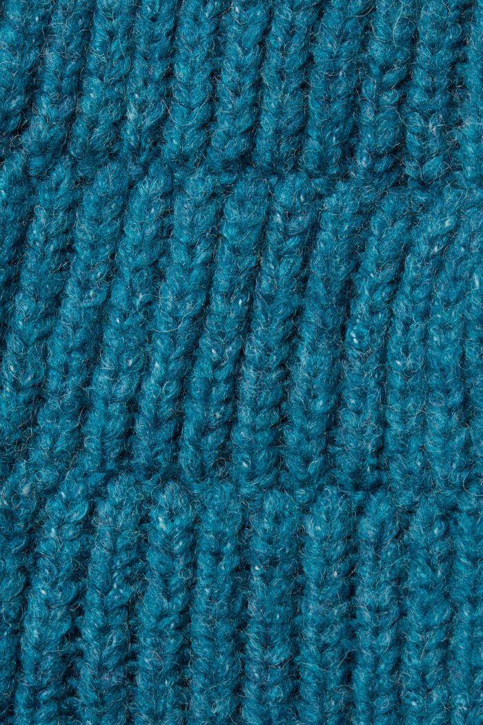 Slipover i uldblanding, TEAL BLUE, detail image number 1