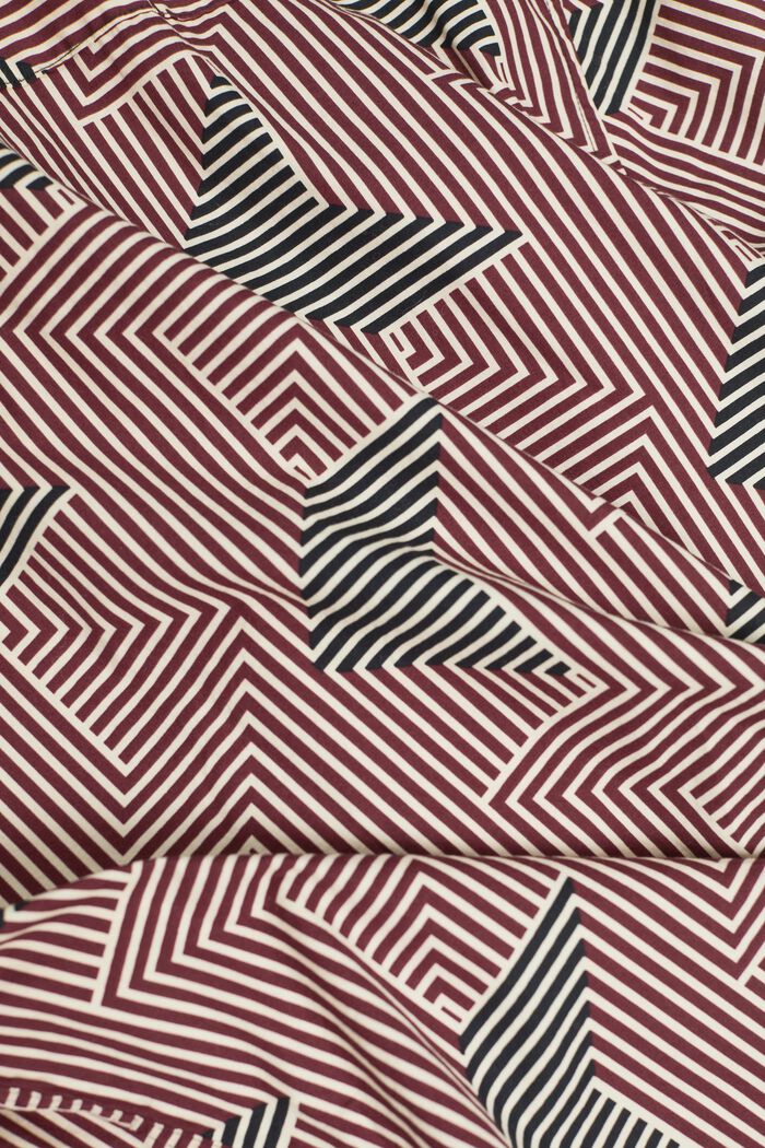 Regular fit-skjorte med geometrisk print, GARNET RED, detail image number 6