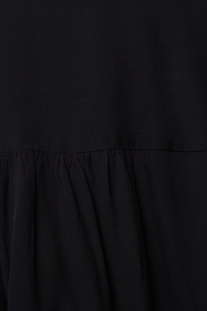 Bluse med bægerformet udskæring, BLACK, detail image number 1