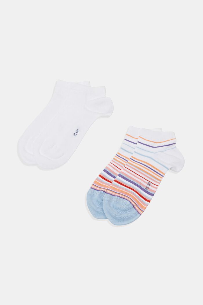 2-pak sokker i økologisk bomuld, WHITE, detail image number 0