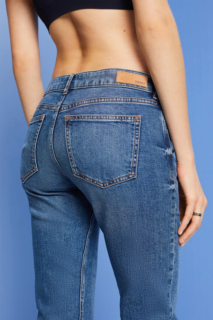 Capri-jeans med mellemhøj talje, BLUE MEDIUM WASHED, detail image number 4