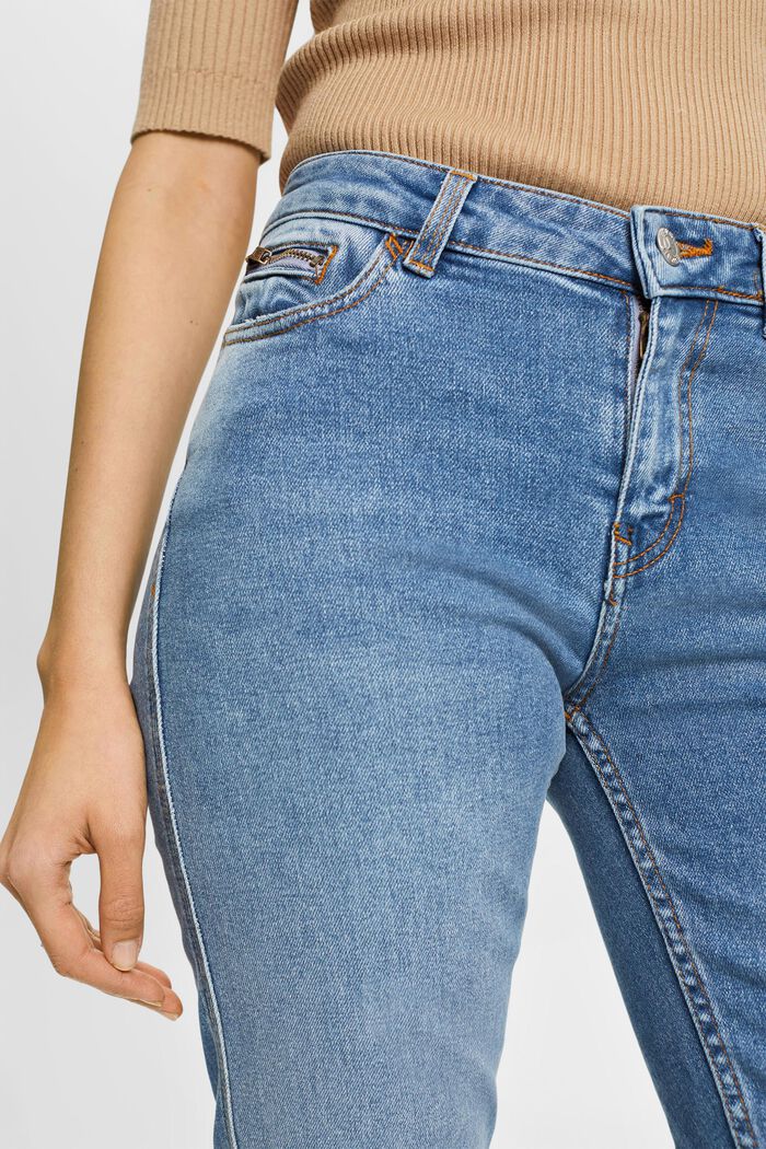 Jeans med høj talje og lige ben, BLUE LIGHT WASHED, detail image number 2