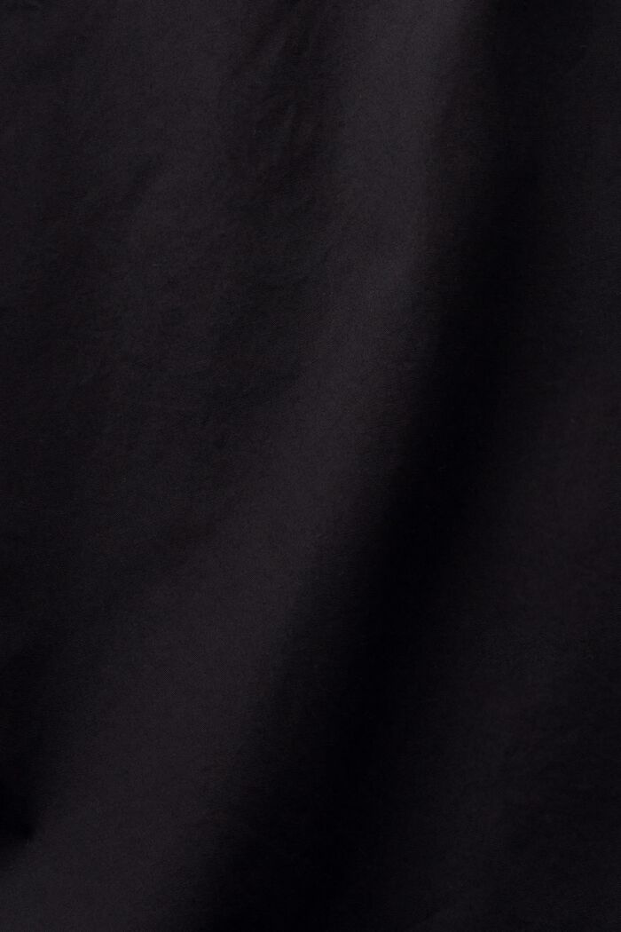 Kortærmet shirt i bomuldspoplin, BLACK, detail image number 5