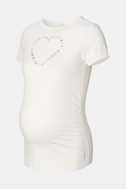 T-shirt med statement-print, økologisk bomuld