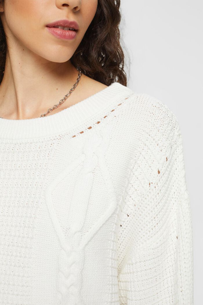 Stribet sweater, OFF WHITE, detail image number 2