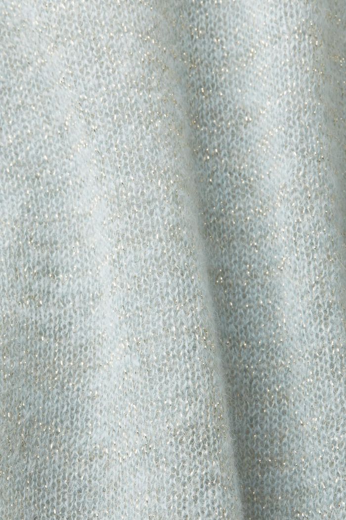 Pullover i alpacamiks med glimmereffekt, LIGHT AQUA GREEN, detail image number 5