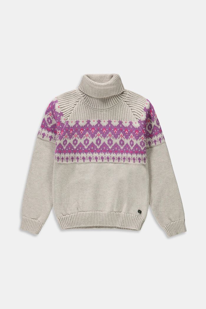 Pullover med rullekrave og skandinavisk mønster, ICE, detail image number 0