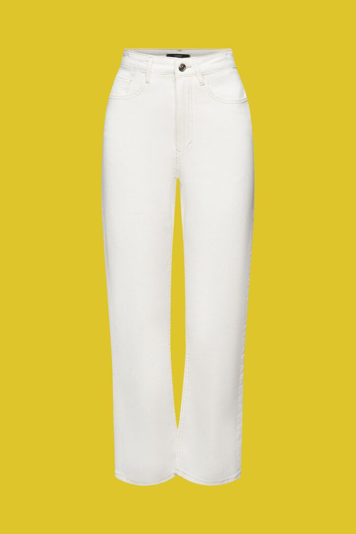 Cropped jeans med lige ben, WHITE, detail image number 6