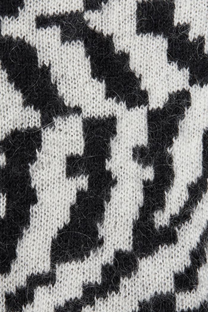 Sweater i uld-/mohairmiks, BLACK, detail image number 4