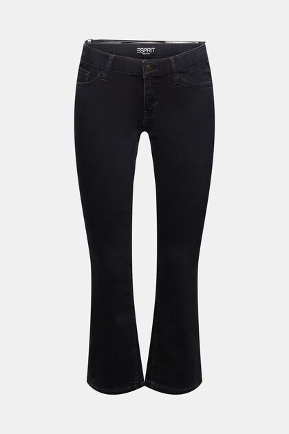 Cropped bootcut-jeans med mellemhøj talje