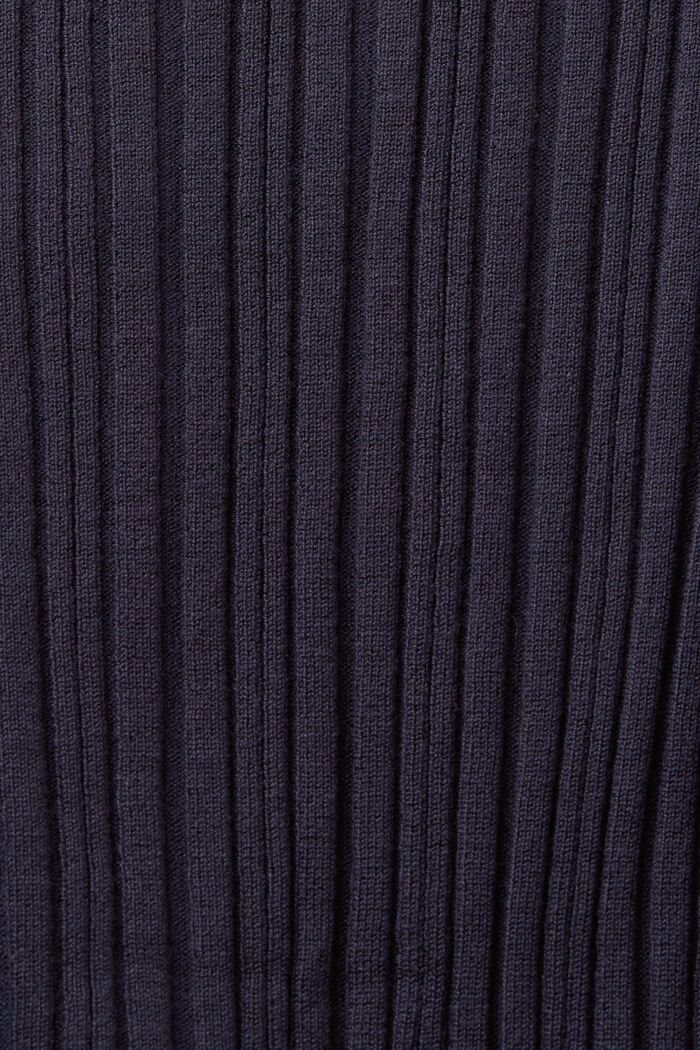 Strikket poloskjorte med knaplukning foran, PETROL BLUE, detail image number 4