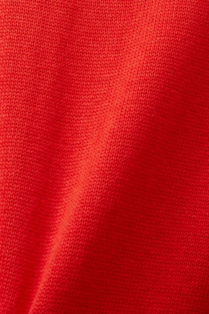 Strikket minikjole med rullekrave, RED, detail image number 5