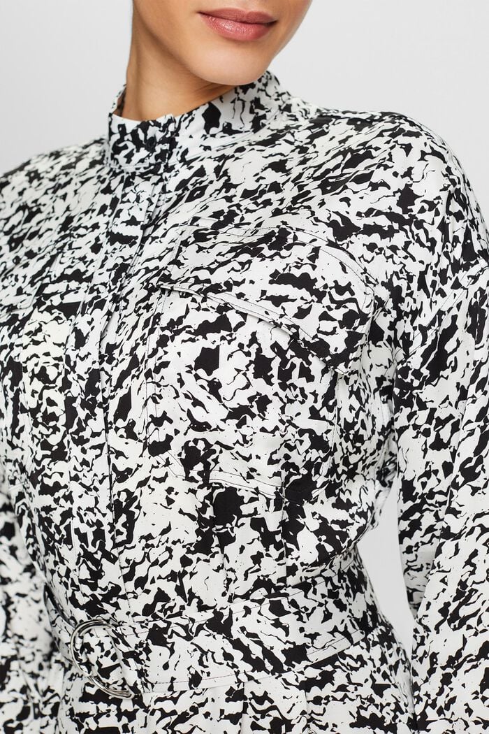 Skjortekjole i satin med print, ICE, detail image number 3