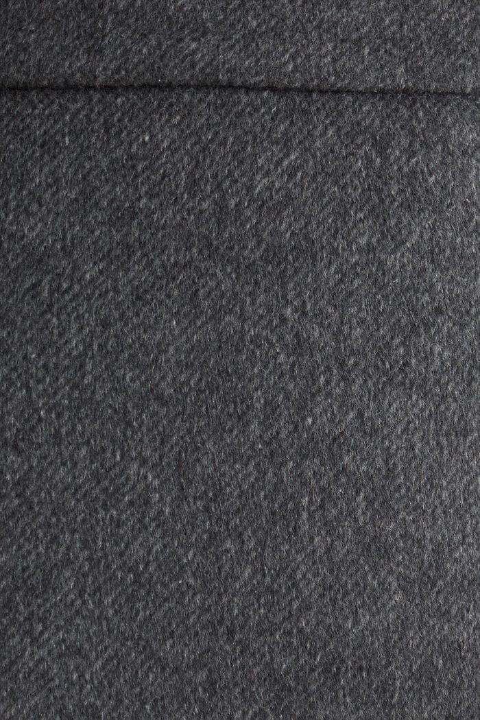Med uld: elegant, A-formet nederdel, DARK GREY, detail image number 4