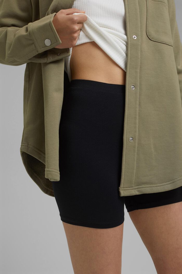Jersey-shorts af økologisk bomuld, BLACK, detail image number 2