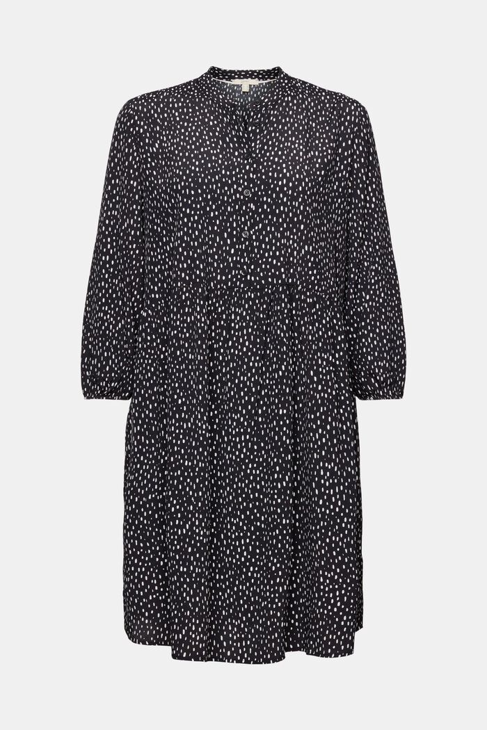 Mønstret kjole, LENZING™ ECOVERO™, BLACK, detail image number 6