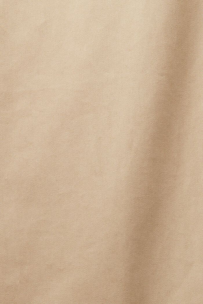 Chinobukser med fikseret bindebælte, 100% bomuld, SAND, detail image number 6