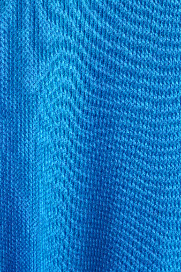 Ribstrikket sweater med rund hals, BLUE, detail image number 5