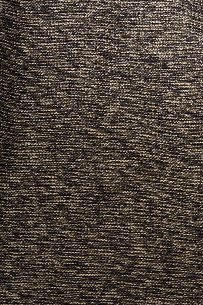 Marmoreret striksweater, DARK KHAKI, detail image number 1