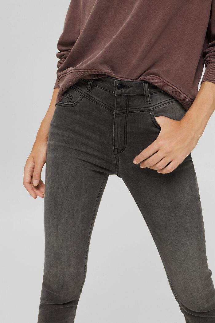 Shaping-jeans med høj linning, GREY DARK WASHED, detail image number 2