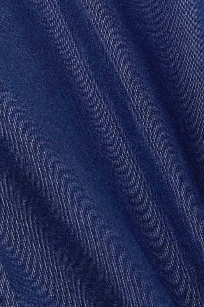 Cropped bukser med vide ben, TENCEL™, BLUE DARK WASHED, detail image number 6