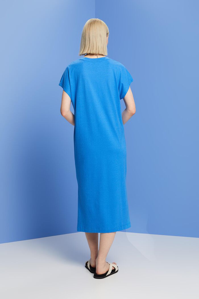 Midi-kjole i jersey, BRIGHT BLUE, detail image number 3