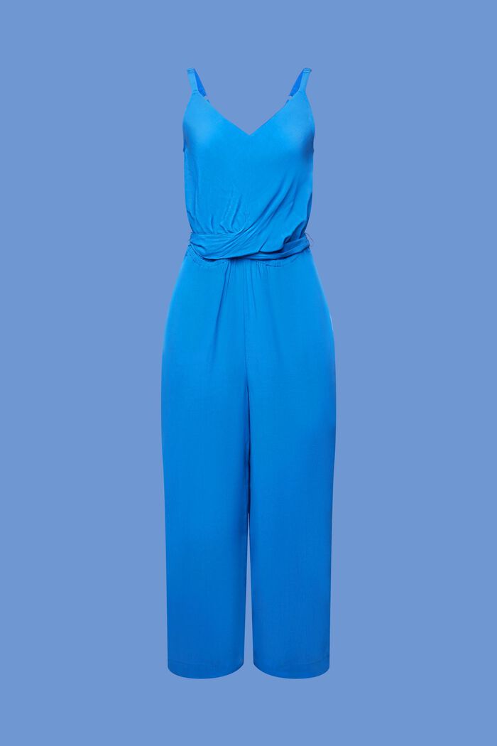 Cropped jumpsuit med V-hals, BRIGHT BLUE, detail image number 5