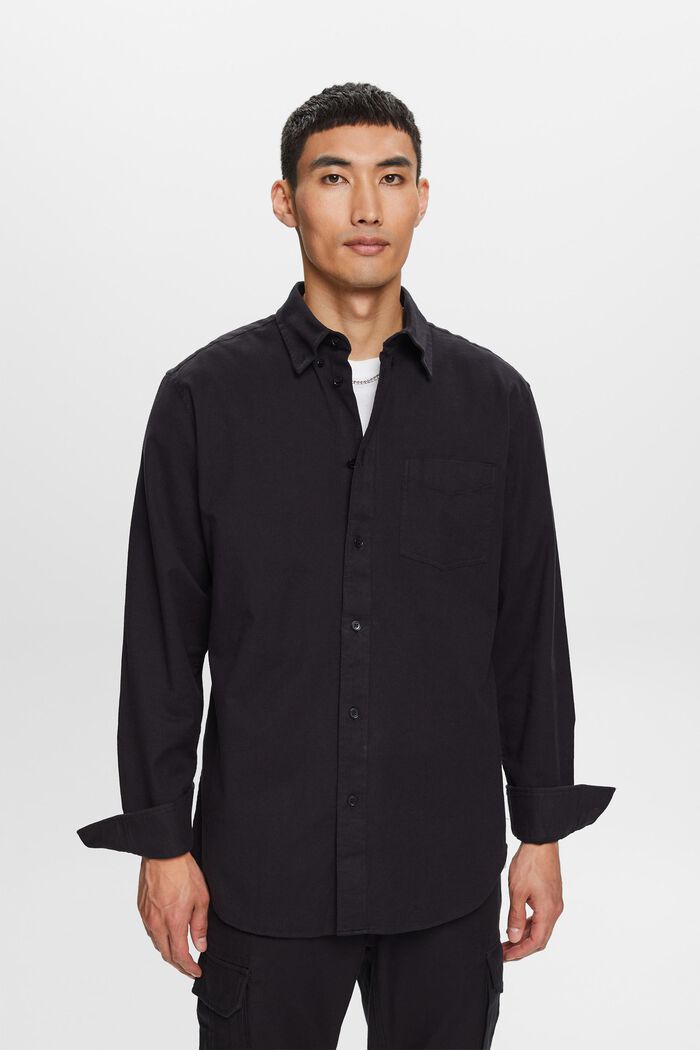 Regular fit-skjorte i twill, BLACK, detail image number 0