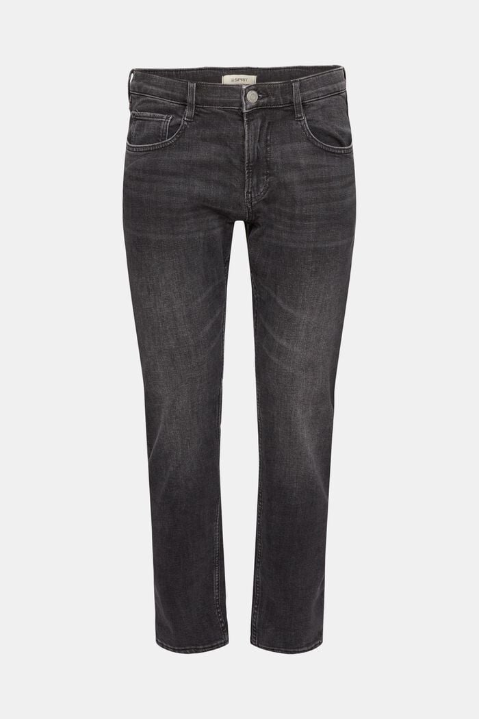 Jeans med slim fit, BLACK MEDIUM WASHED, detail image number 6