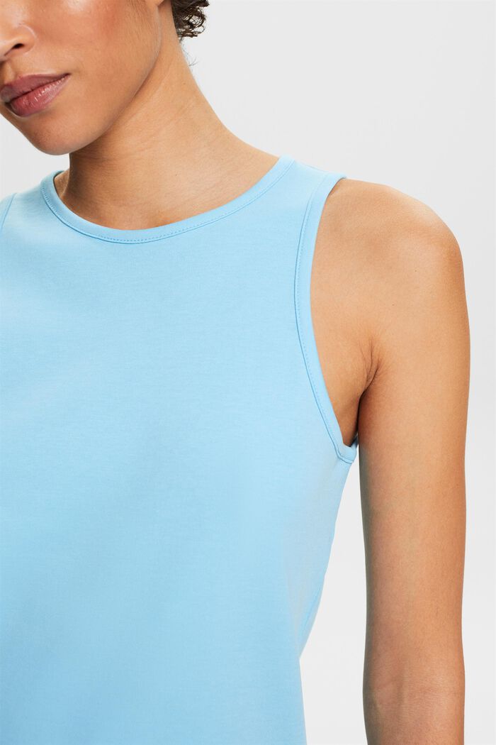 Tanktop i bomuld, LIGHT TURQUOISE, detail image number 3