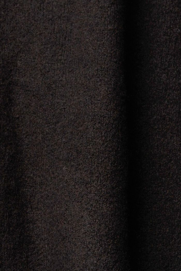 Ærmeløs cardigan i uldmiks, BLACK, detail image number 1