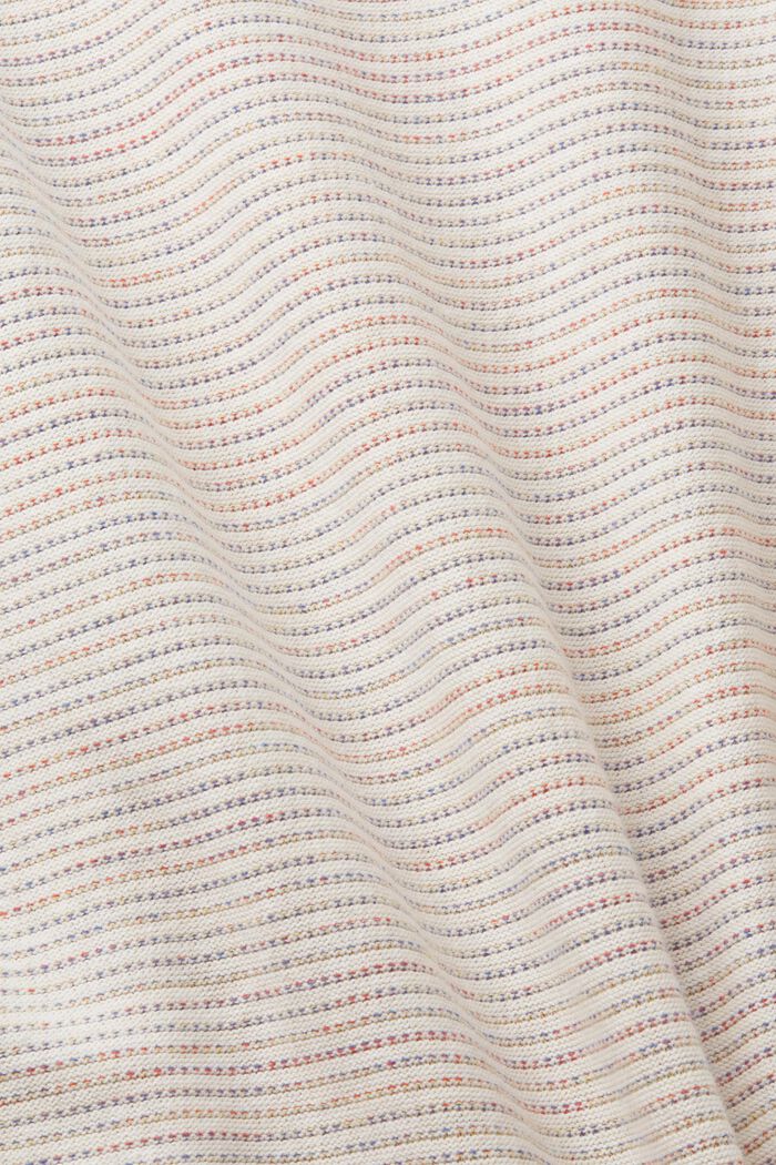 Farverig stribet pullover i økologisk bomuld, OFF WHITE, detail image number 5