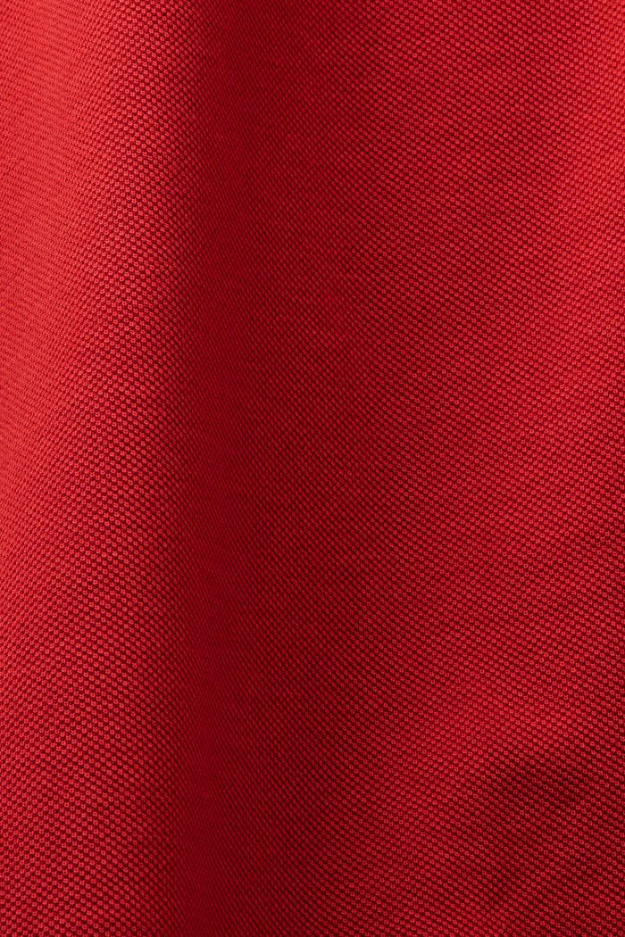 Poloshirt i bomuldspique, DARK RED, detail image number 6