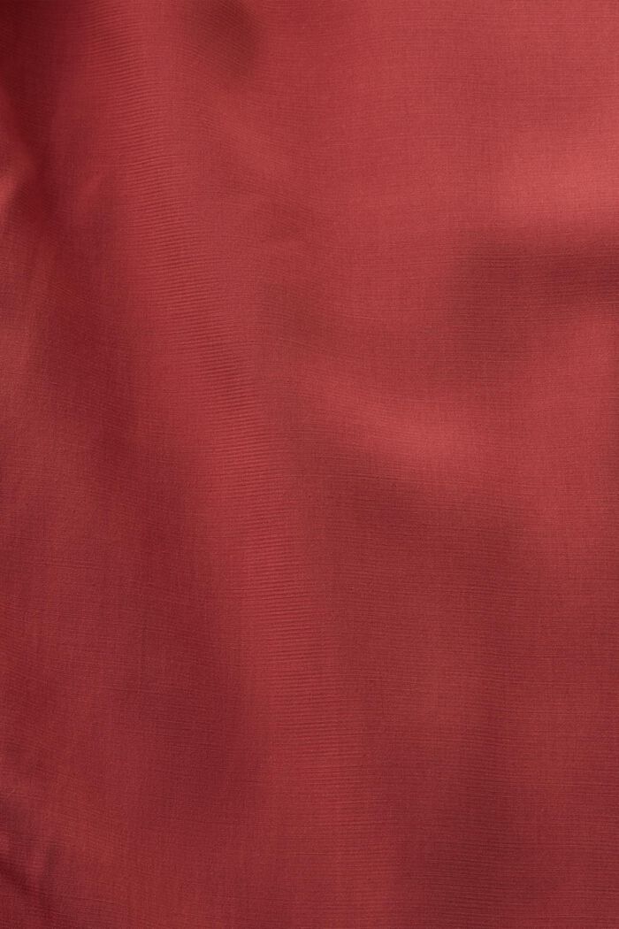 Bluse med V-hals, LENZING™ ECOVERO™, TERRACOTTA, detail image number 4
