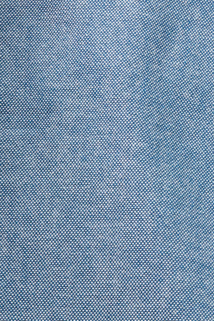 Strukturerede chinobukser, 100 % bomuld, BLUE, detail image number 6
