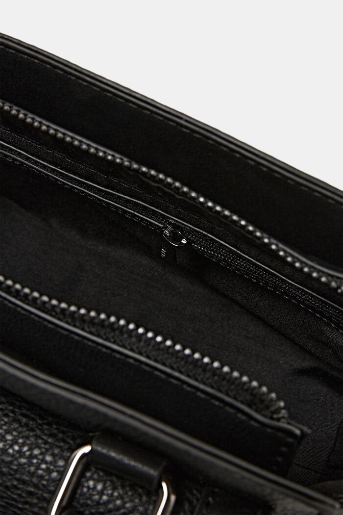 City bag i læder-look, BLACK, detail image number 3