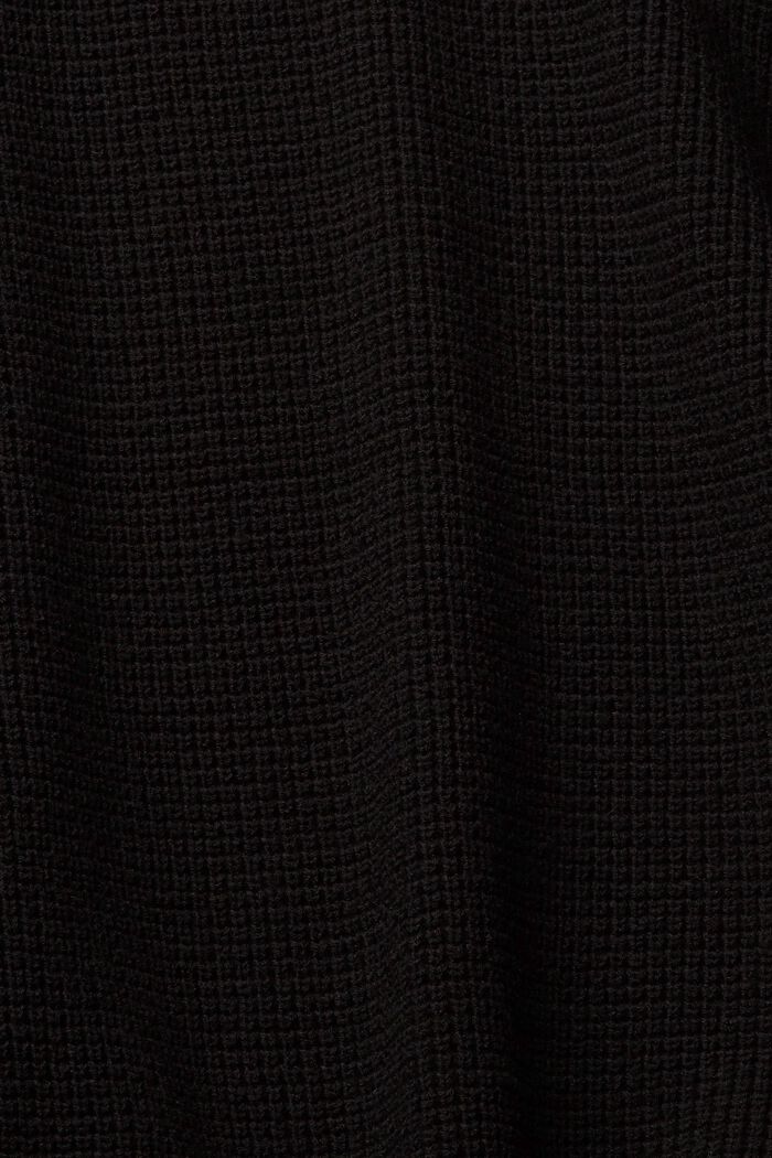 Pullover i løs strik med V-hals, BLACK, detail image number 1