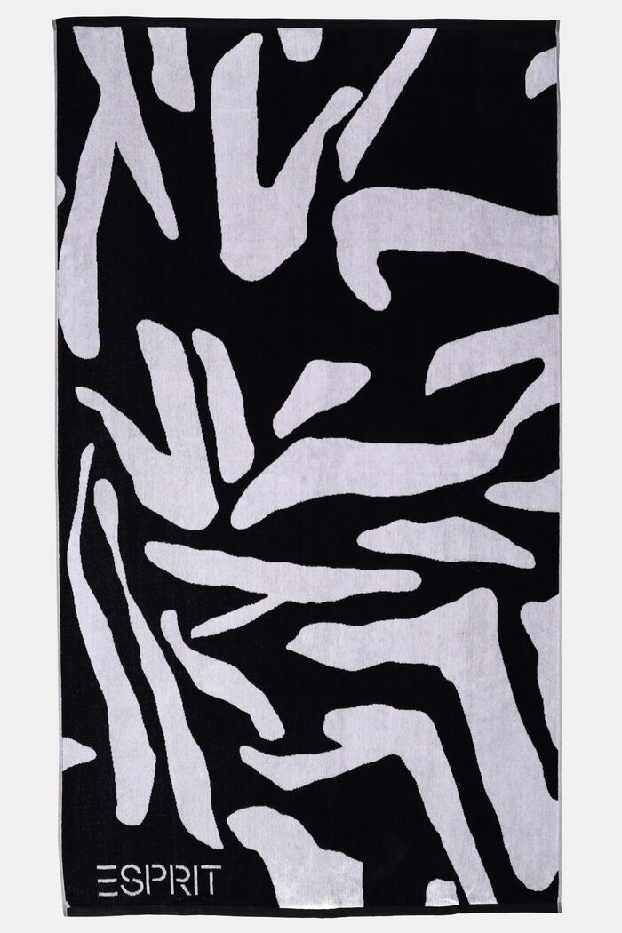 Strandhåndklæde med dyreprint, BLACK, overview