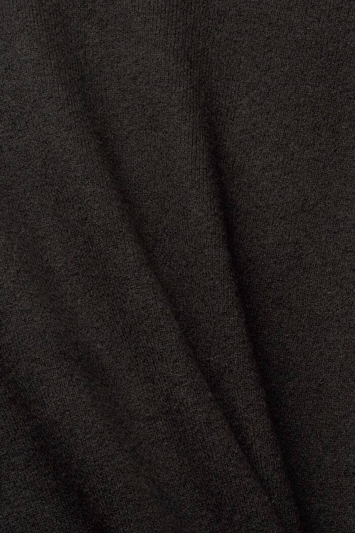 Med uld: cardigan uden lukning, BLACK, detail image number 4