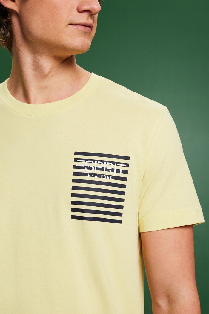 T-shirt med logo, LIME YELLOW, detail image number 3